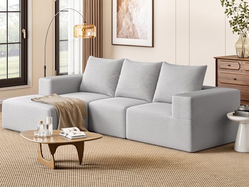 YITAHOME Ecksofa L-Form, Boneless Sofa mit Schlaffunktion, Modular Cord