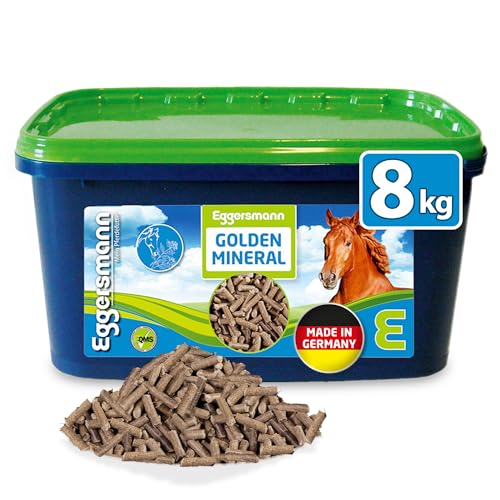 Eggersmann Mein Pferdefutter Golden Mineral 8 kg | Mineralfutter für Pferde & Ponys – Nährstoffreiches Pferdefutter zur optimalen Rundumversorgung
