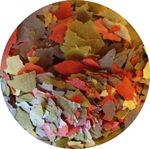 AONELAS Fischfutter Flocken 4 farbig Aquarium Zierfischflocke (2 l)
