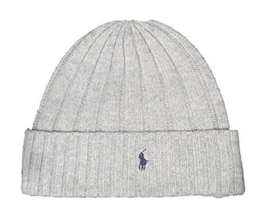 Polo Ralph Lauren Herren Signature Merino Cuffed Beanie, Hellgrau (Pp0054-032), Einheitsgre