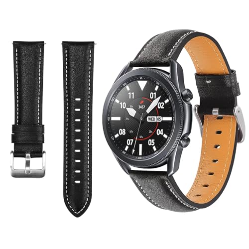 Lederarmband Für Samsung Galaxy Watch 3 45mm/46mm,22mm Uhrenarmband Ersatzarmband Für Damen Und Herren-Hochwertiges Armband Für Samsung Gear S3 Frontier Classic,für Samsung Gear S3 Frontier