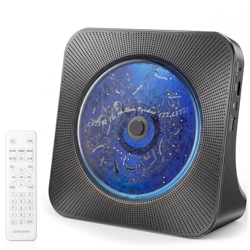Gueray Radio mit CD Player Bluetooth mit Lautsprecher Anzeige Schwarz