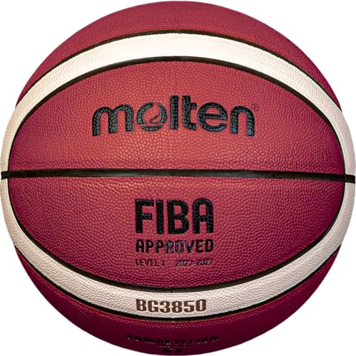 Molten Basketball B7G3850, TOP Trainingsball, Synthetik-Leder, 12 Felder, Größe 7