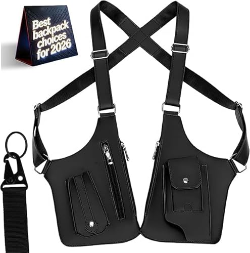 HoldOneLight Premium Unisex-Umhängetasche aus Kunstleder – Verstellbare Schultertasche/Crossbody-Tasche mit verdecktem Diebstahlschutz(mit Karabinerhaken)