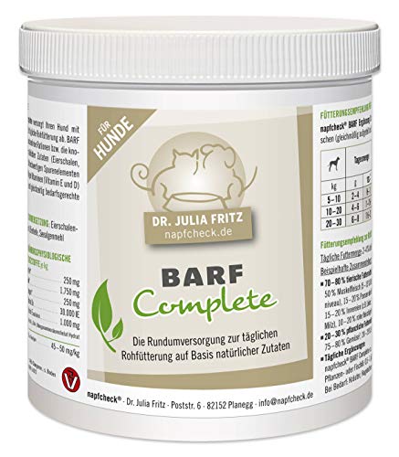napfcheck Barf Complete - fachtierärztlich entwickelte Komplettergänzung - für Hunde - 500 g