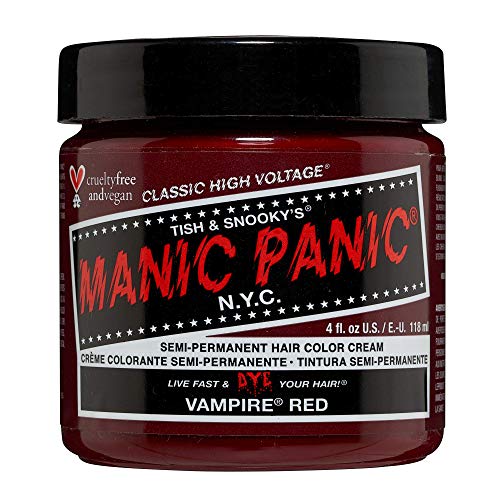 Manic Panic Vampire Red Classic Creme, vegan, tierversuchsfrei, semipermanente Haarfarbe, 118 ml