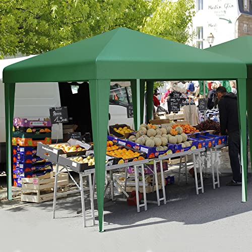 YITAHOME 3X3M Outdoor Pop Up-Pavillon mit Seite Faltpavillon, Wasserdichter Faltbarer Gartenpavillon Für Alle Jahreszeiten Camping Pavillon Anti-uv Mit Kostenlosen Höhenverstellbaren Für Party Märkte