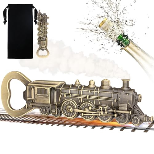 LULLEA Zug Flaschenöffner, Eisenbahn Geschenke, Dampflok Flaschenöffner Lustig, Personalisierte Geschenke für Männer Zug Fans, Vatertagsgeschenk Geburtstagsgeschenke Weihnachtsgeschenke für Männer