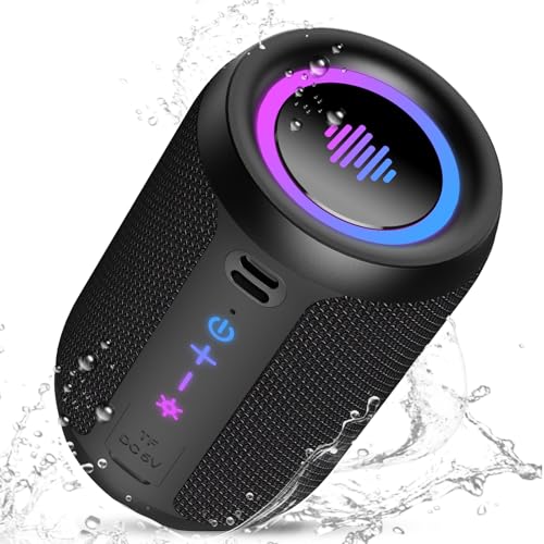 Tiksounds Bluetooth Lautsprecher, Kleine Musikbox Bluetooth 5.4, 15W Kraftvoller Bass, mit 12 Stunden Akkulaufzeit, TWS Stereo-Surround, IPX7 Wasserdicht, Outdoor Lautsprecher für Sport/Party/Reisen