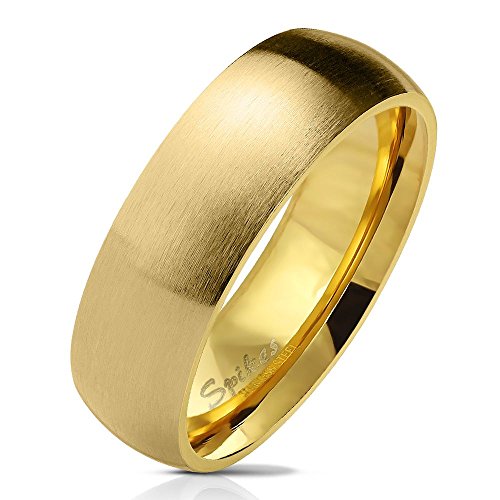 Bungsa 62 (19.7) goldener RING für Damen & Herren - Gold - Damenring aus EDELSTAHL matt - edler Edelstahlring geeignet als Verlobungsringe, Freundschaftsringe & Partnerringe
