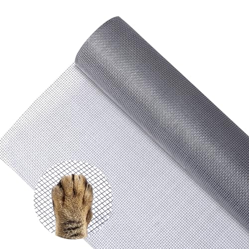 HCSSZ Fliegennetz Meterware 120 x 250 cm,Fiberglas-Fliegengitter Fenster Gewebe Schneidbar Ersatznetz,Insektenschutz Gaze Fenster, für Fenster, Dachfenster, Balkontür (Grau)