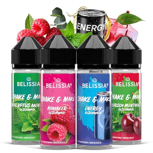 Belissia Shake and Make Set Fruchtige Kühle 4x10ml Aroma + Schüttelflasche