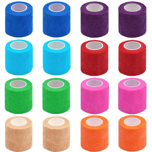Selbstklebender Verband 16 Rollen 5cm Verbandsmaterial Haftbandage