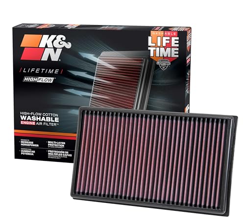 K&N Motorluftfilter 33-3005: Hochleistung, Abwaschbar, Ersatzfilter, Erhöhte Leistung, 2012-2024 (Golf, Tiguan, Passat, Polo, A3, Q2, S3, TT, Ateca, Leon, Laroq, Octavia).