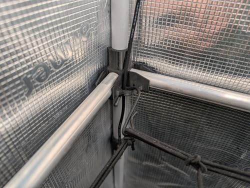 3DGROW 8x Eckverbinder 16mm für Grow Box SCROG NETZ Zelt Schrank 16mm Stangen Befestigung Zubehör Growbox Kabelführung für Homebox Growschrank Spider Farmer Zelsius Secret Jardin Mars Hydro (2)