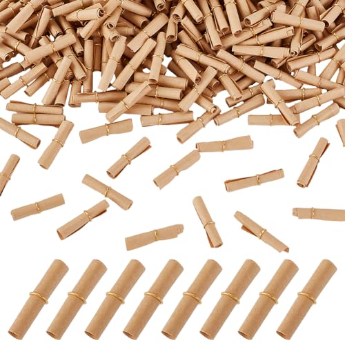 OLYCRAFT 400 Stück Vintage Mini Papierrollen Rollenpapier Nachrichtenpapierrolle 6x2cm Mini Beschreibbare Papierrollen Beschreibbares Nachrichtenpapier Für Geburtstag Hochzeit Party Dekoration