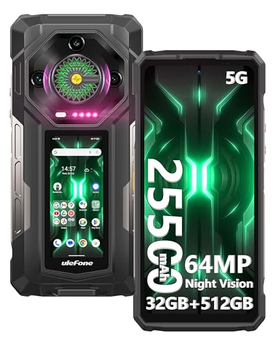 Ulefone Armor 33 Pro Outdoor Handy 5G Dual-Screen, 25500mAh Akku 32GB+512GB/2TB, 6,95