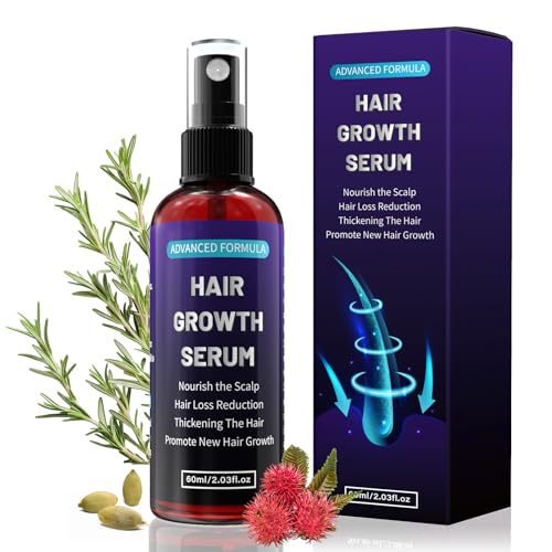 Haare Schneller Wachsen, Haarwuchs Booster, Gegen Haarausfall, Haarwachstum Spray Serum Beschleunigen, Hair Growth Serum Spray, Mit RosmarinöL Und RizinusöL Biotin, Sanft, FüR Alle Haartypen