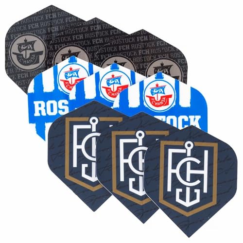 FC Hansa Rostock Dart, Dart Flights 9er Set (3 Verschiedene Motive)