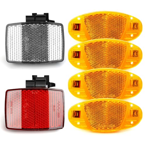 Tavaler Speichenreflektoren Fahrrad StVZO zugelassen Reflektoren Fahrrad, Katzenaugen Fahrrad Kinder, Fahrrad Reflektoren Set Vorne Hinten für Rennrad, MTB, E-Bike (Reflektoren & Katzenaugen, 6)