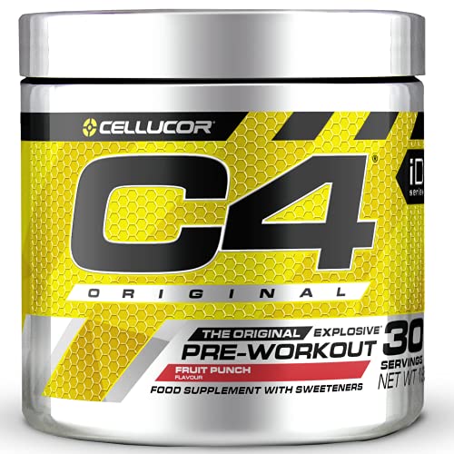C4 Original - Pre-Workout-Booster - Getränkepulver für Energy Drink | 150 mg Koffein + Beta-Alanin + Kreatin-Monohydrat (Fruchtpunsch, 30 Portionen)