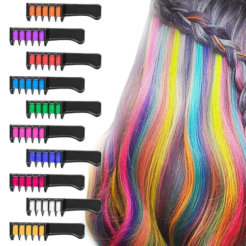 10PCS Haarkreide Kamm temporäre helle Haarfarbe Creme Geschenke für mädchen für Kinder 4 5 6 7 8 9 11+ Jahren
