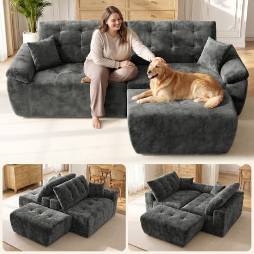 Welzona Modulares Sofa L Form, 275cm Boneless Couch, Ecksofa Chenille Couch