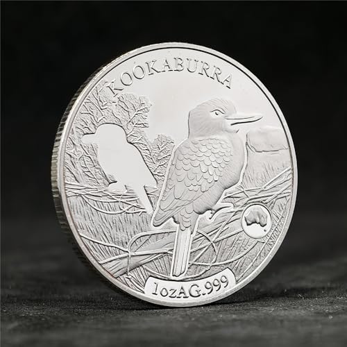 GNALEIEOG Erinnerungsmünzen Australische Kookaburra 2019 Silbermünze Elizabeth II Souvenir Münzen Sammlung Geschenke
