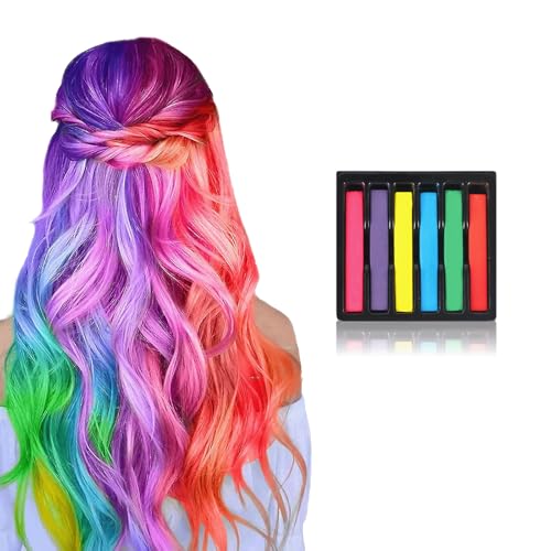 Altaroo 6 Farben Haarkreide für Kinder, Haarkreide für Mädchen, Haarfarbe Kinder Auswaschbar Temporäre, haarkreide für kinder, Maskerade, Party, Temporäre Haarfärbung