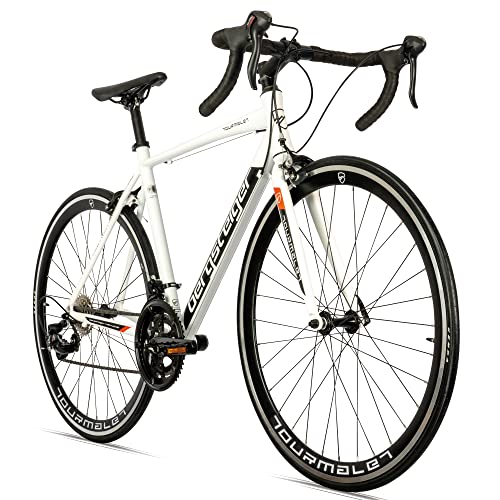 Bergsteiger Tourmalet 28 Zoll Rennrad, Aluminium Gravelbike mit 14 Gang-Schaltung, Gewicht nur 11 kg, Gravel Bike geeignet für Herren & Damen ab 170 cm