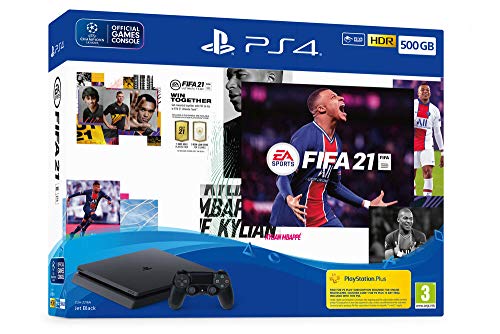 Konsole PS4 500GO Slim Black + FIFA 21 - PS4