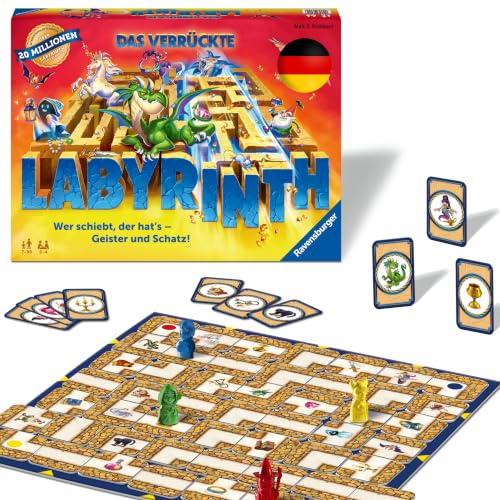 Ravensburger Familienspiel 26955 - Das verrückte Labyrinth - Gesellschaftsspiel - Spieleklassiker für 2-4 Personen, Brettspiel ab 7 Jahren, deutsche Version