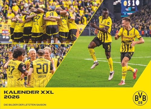 BVB Edition Kalender 2026: Großer Wandkalender. Einzigartiger Fotokalender mit allen Stars von Borussia Dortmund. Wandkalender XXL für Fußballfans. Querformat 68 x 49 cm. (Bundesliga Kalender Heye)
