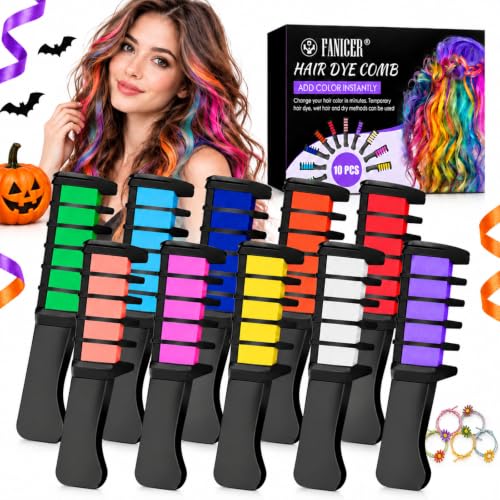 10 StüCk Haarkreide Kamm, TemporäRe Haarfarbe Kamm, Bunte Haarfarbe,