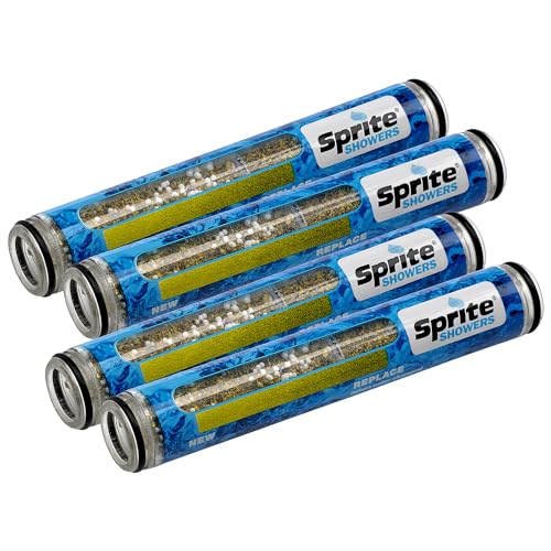 Sprite Industries HHC-4 Ersatz-Filterkartuschen, 4 Stück Duschfilterkartusche, 4 Count (Pack of 1)