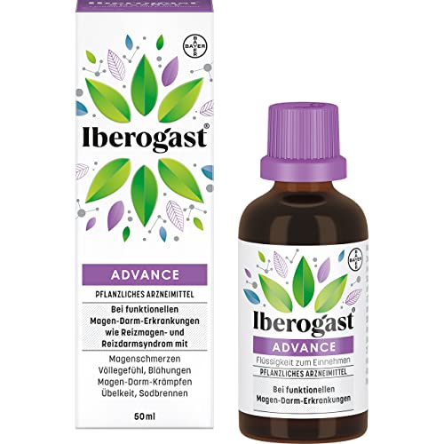 Iberogast ADVANCE | Nr. 1 bei verschiedenen Magen-Darm-Beschwerden: Blähungen, Sodbrennen, Übelkeit, Völlegefühl | regelmäßige Beschwerden | 50ml