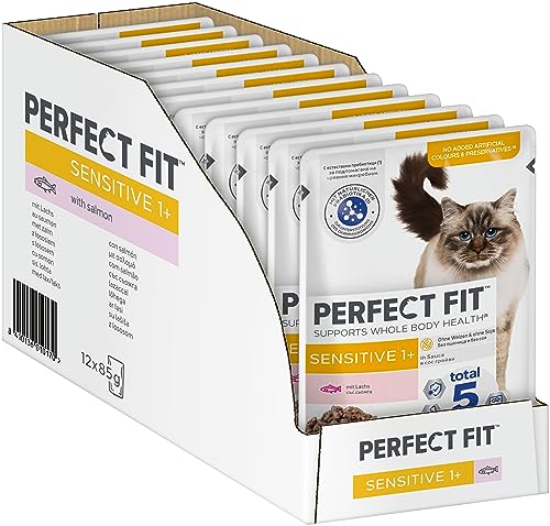 PERFECT FIT™ Katze Portionsbeutel Sensitive mit Lachs 12 x 85g