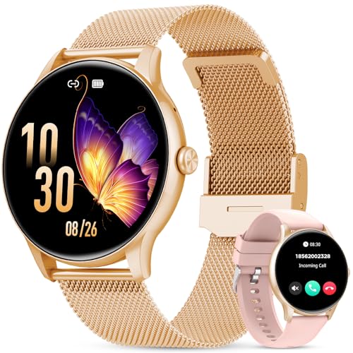 Elegante Smartwatch Damen mit Telefonfunktion, 1,39