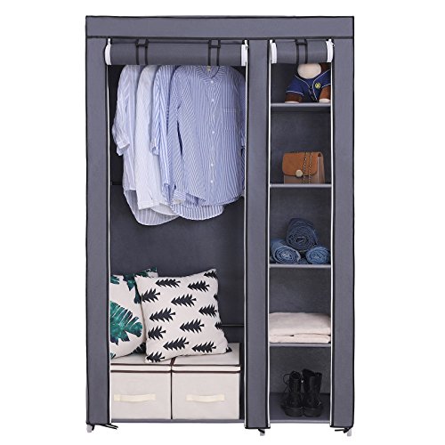 SONGMICS XL Stoffschrank, Faltschrank mit Kleiderstange, 110 x 175 x 45 cm