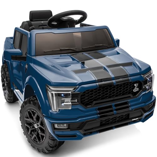 Outfunny Ford Shelby F-150 Elektroauto für Kinder Lizenziert, 12V Kinderauto Elektro ab 3 Jahre - Blau