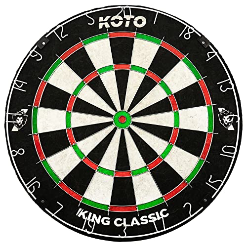KOTO – King Classic Dartscheibe, Offizielle Turniermaße, dartscheibe steeldart, rotierender Zahlenring