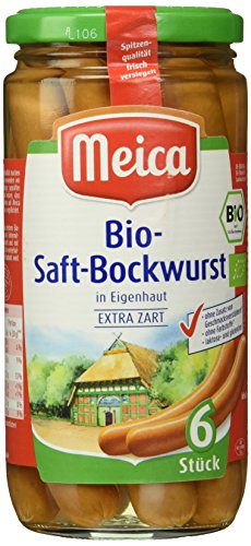 Meica Bio-Saft-Bockwurst in Eigenhaut extra zart, 6 Stück, 380 g