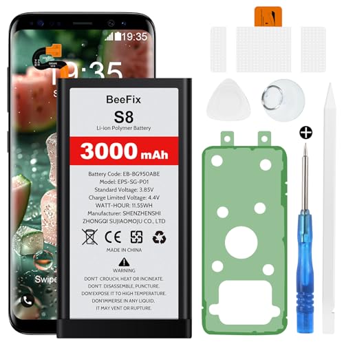 Akku für Samsung Galaxy S8, 3000mAh Ersatzakku mit hoher Kapazität für Galaxy S8(EB-BG950ABE) mit professionellen Reparaturwerkzeugen