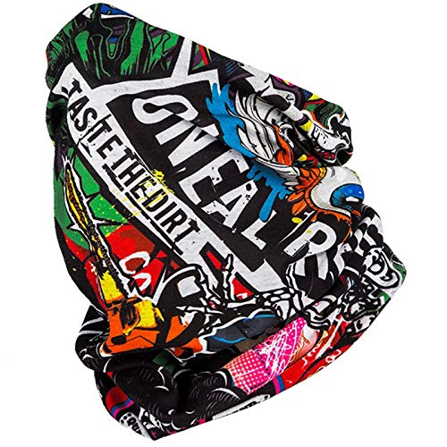 O‘NEAL | Halstuch Schlauch-Schal | Mountainbike Motocross Motorrad | Ungesäumt, Bequemes Material, elastischer Stoff | Neckwarmer Crank | Unisex | Schwarz Multi | Einheitsgröße