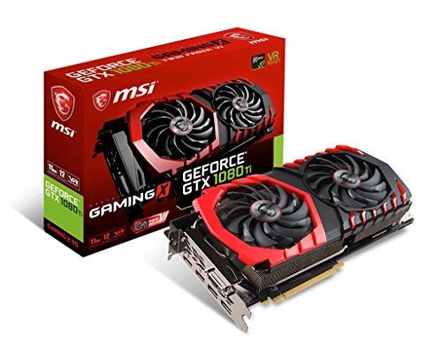 MSI GeForce GTX 1080TI Gaming X 11GB Nvidia GDDR5X 2x HDMI, 2x DP, 1x DL-DVI-D, 2 Slot Afterburner OC, VR Ready, 4K-optimiert, Grafikkarte