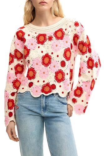 Desigual Damen Noruega Sweatshirt, weiß, 38