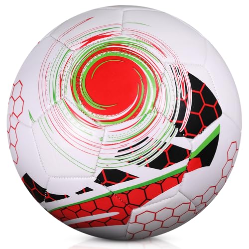 KWJEIULSOQ Fußball, Fussball Kinder Unisex Fussball Größe 5 Professioneller, Offizieller Sport Training Fußbälle, Fußball Größe 5 Geeignet für den Amateur- und Profibereich