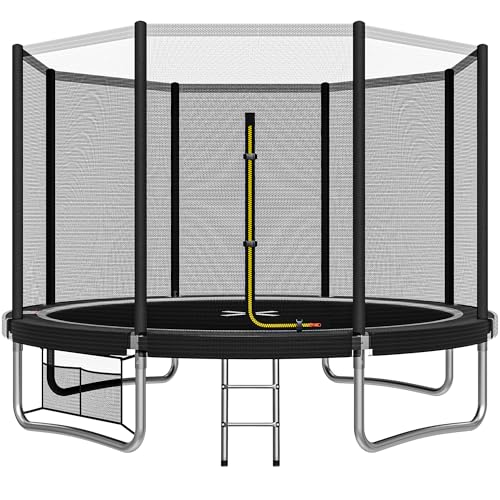JUMMICO Trampolin Outdoor Ø 183/228/305/366/427 cm, GS-Zertifizierung Gartentrampolin für Kinder mit Leiter und Seitentasche