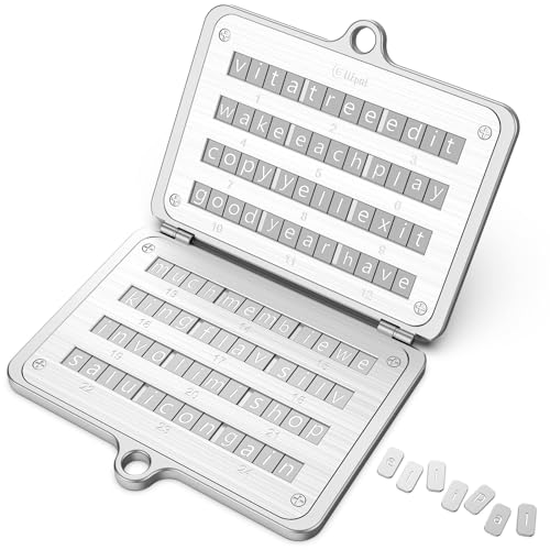 ELLIPAL Krypto-Seed-Phrase-Aufbewahrung, 316 Edelstahl Mit Schloss, 24 Wörter Backup, Kompatibel Mit BIP39 Hardware-Wallets