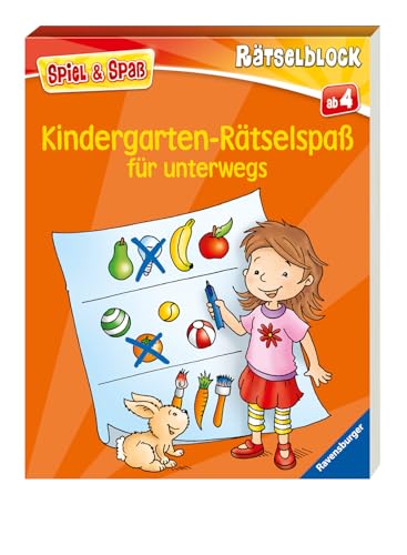 Kindergarten-Rätselspaß für unterwegs - Rätselbuch ab 4 Jahre, Reisespiele für Kinder (Spiel & Spaß - Rätselblock)